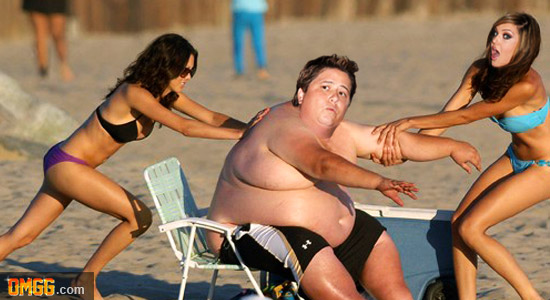 Chaz Bono at the Beach