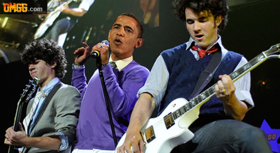 Obama Decides Not to Run For Re-Election, Joins Jonas Brothers