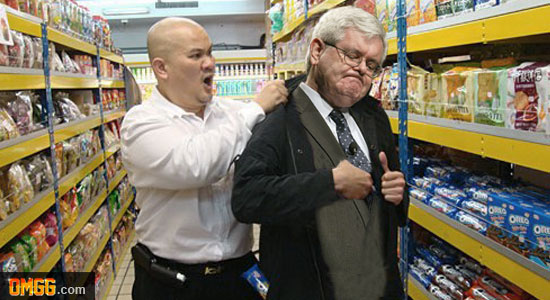 Desperate Newt Gingrich Caught Shoplifting
