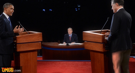 Overconfident Mitt Romney to Debate Naked